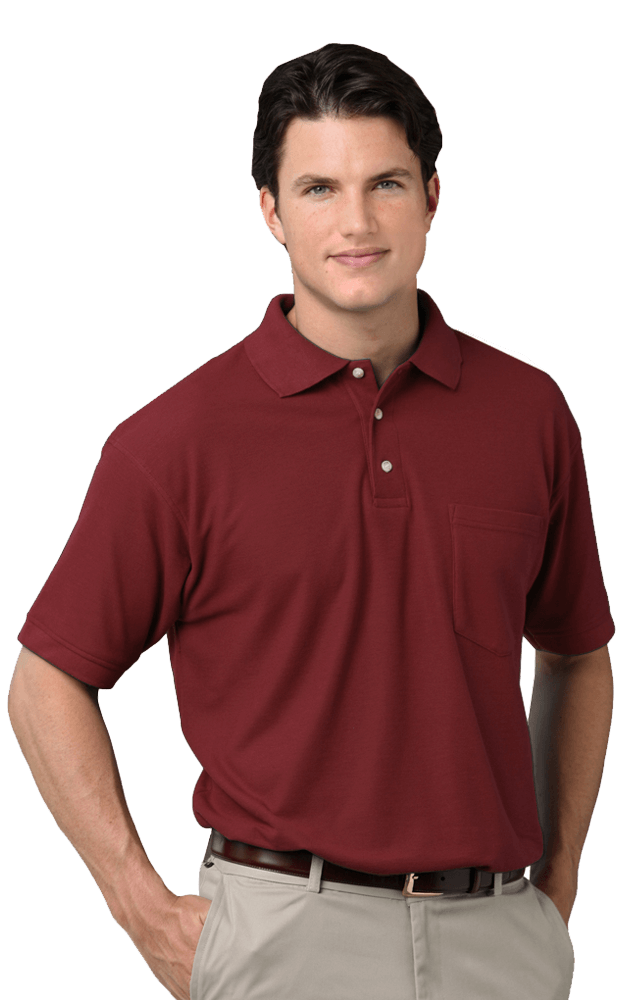 Blue Generation Men's 60/40 Teflon Pique Polo Shirt With Pocket-3