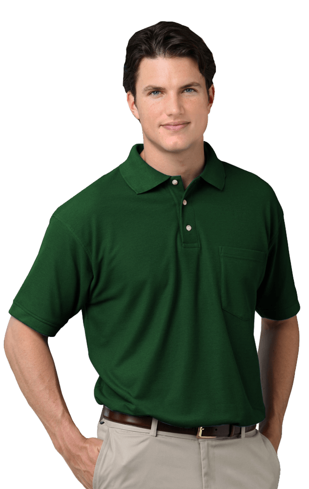 Blue Generation Men's 60/40 Teflon Pique Polo Shirt With Pocket-4