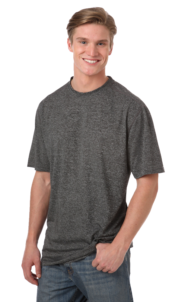 Blue Generation Men's Performance Heathered Crew Neck Tee-2