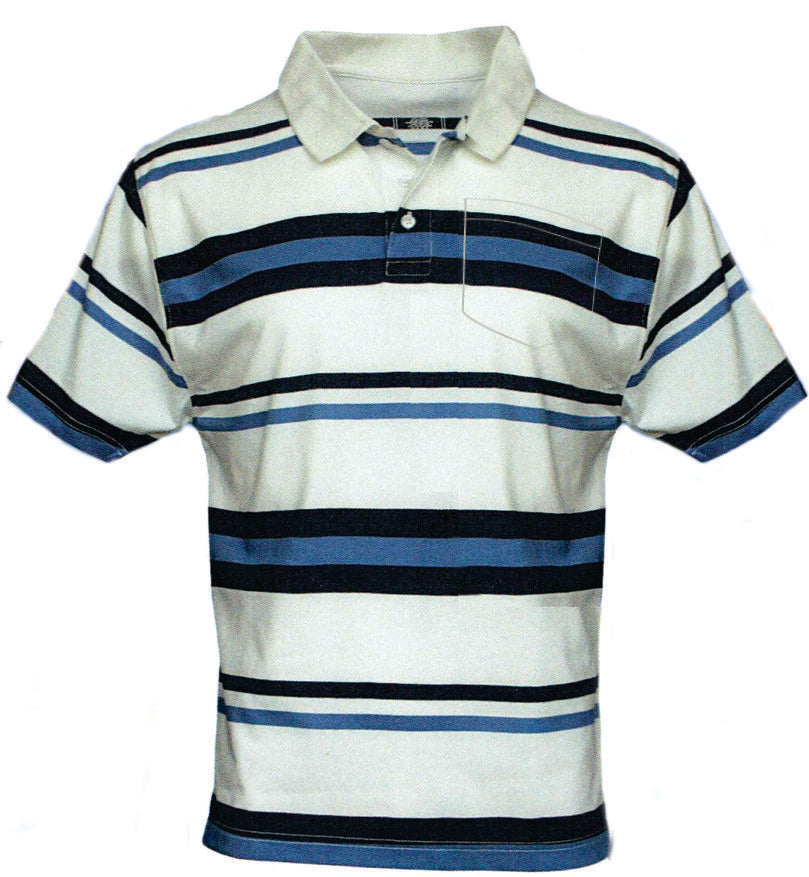 Foxfire Men's Striped Poly/Cotton Polo With Pocket-3