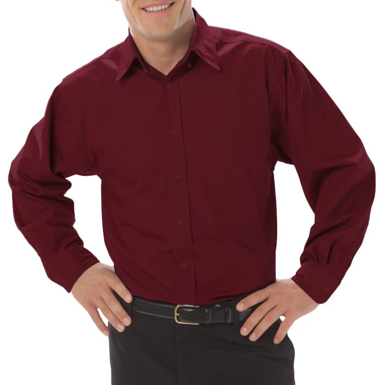 Blue Generation Men's Long Sleeve Fine Line Twill-3
