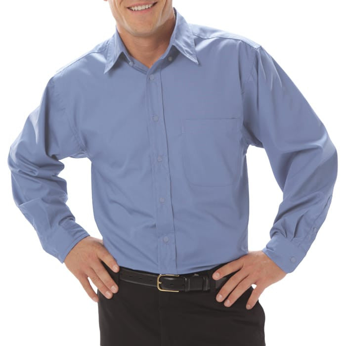 Blue Generation Men's Long Sleeve Fine Line Twill-5