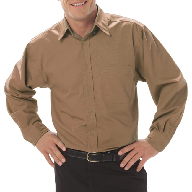 Blue Generation Men's Long Sleeve Fine Line Twill-11