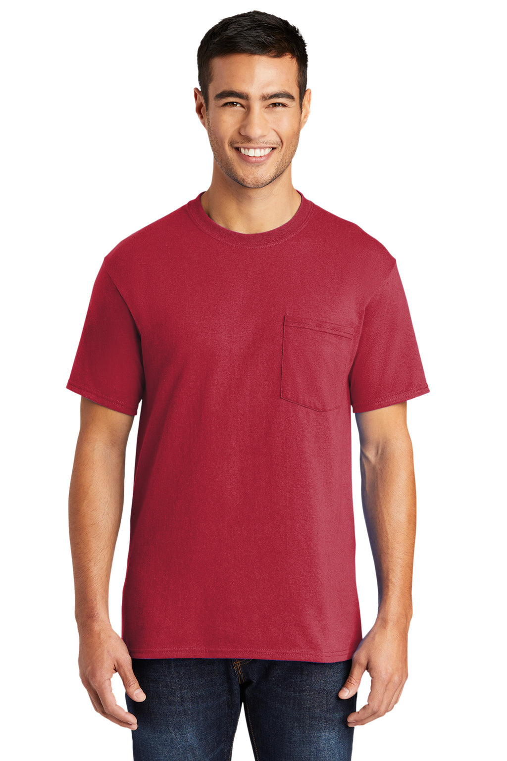 Port & Company TALL 50/50 Poly/Cotton Pocket Tee-16