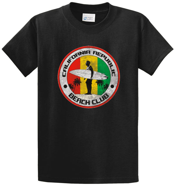 Calif Repub Beach Club Rasta Printed Tee Shirt