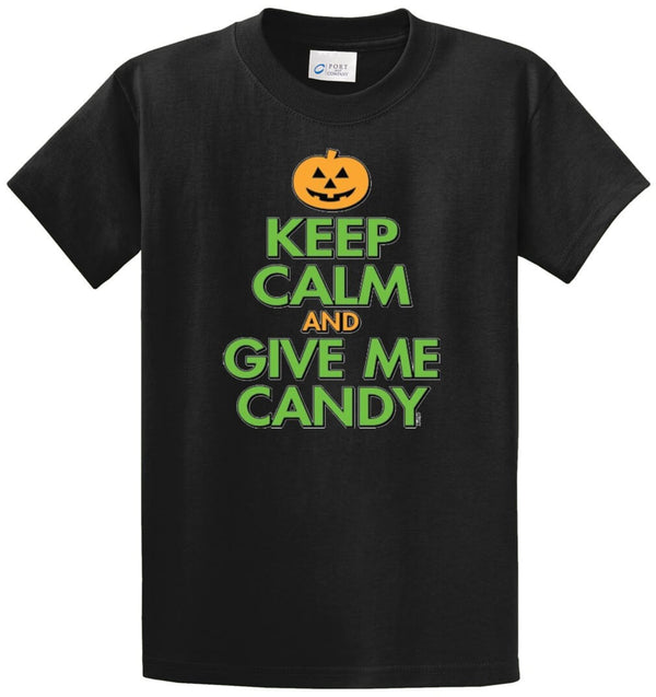 Keep Calm And Give Me Candy Printed Tee Shirt