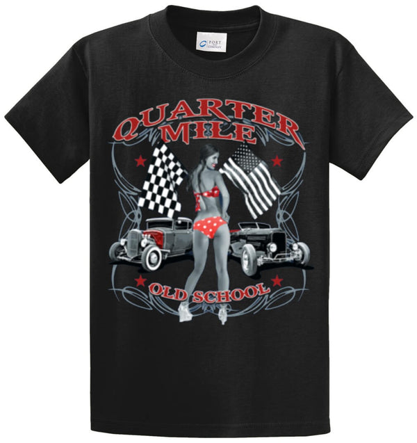Quarter Mile Old Skool Printed Tee Shirt
