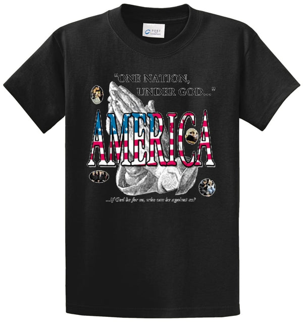 One Nation Under God Printed Tee Shirt