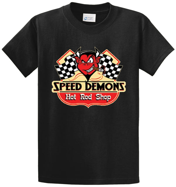 Speed Demons Hot Rod Shop Printed Tee Shirt