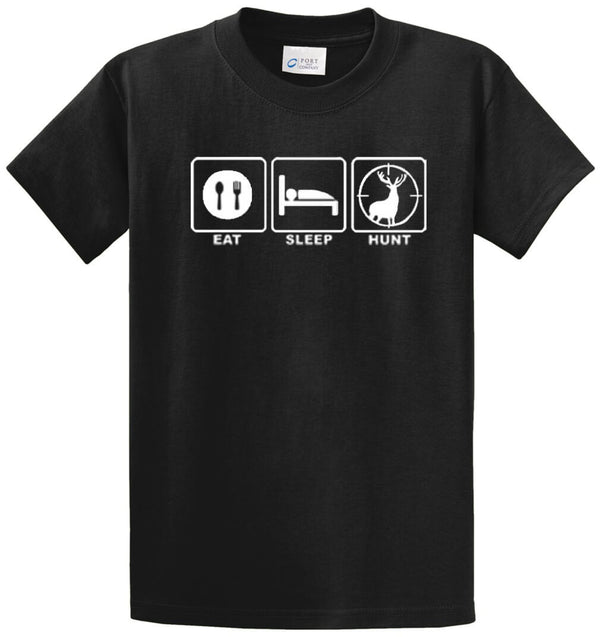 Eat Sleep Hunt Printed Tee Shirt
