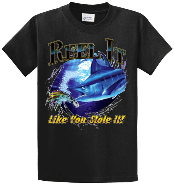 Reel It Like You Stole- Marlin Printed Tee Shirt