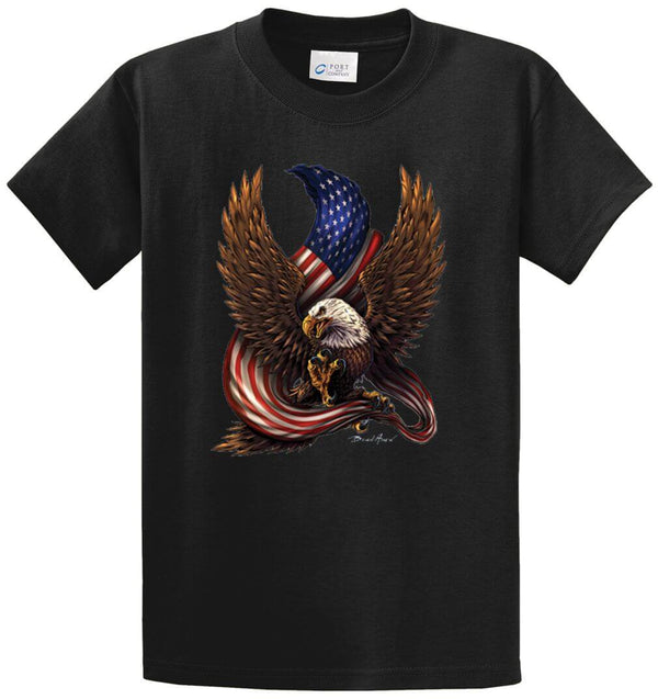 Peace Power Patriotism Printed Tee Shirt