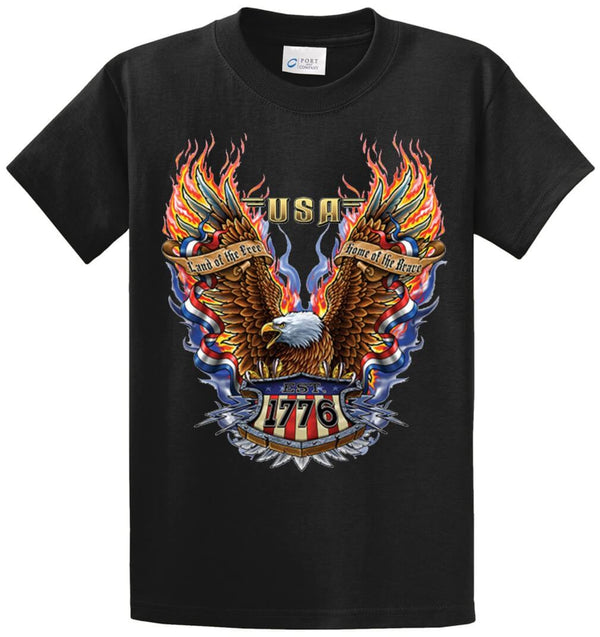 Land Of The Free 1776 Printed Tee Shirt