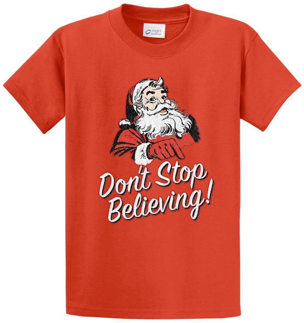 Don’T Stop Believing Printed Tee Shirt-1