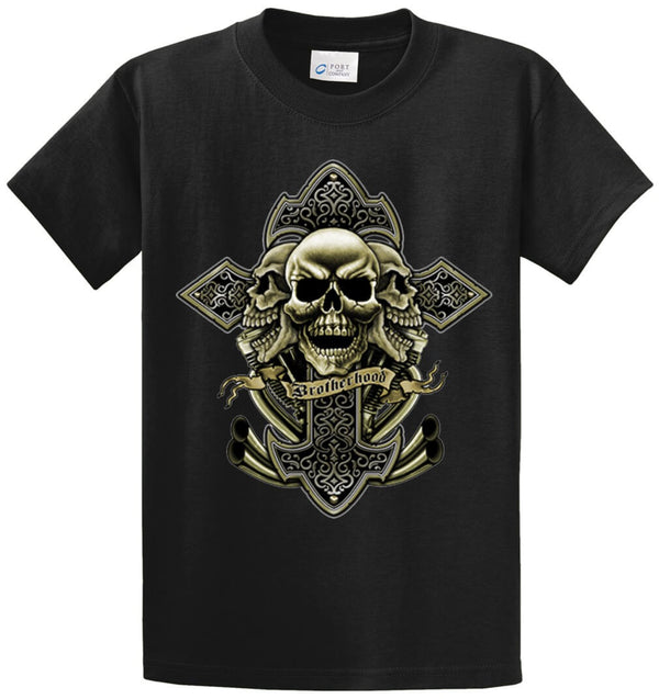 Brotherhood Cross Printed Tee Shirt