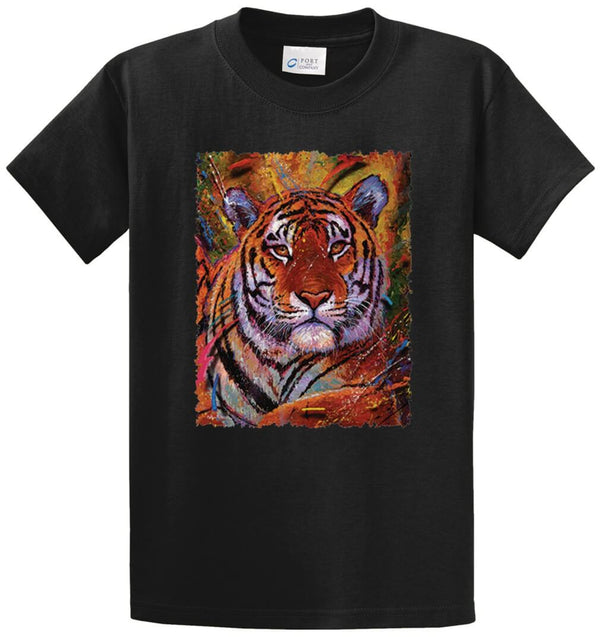 Tiger Painted Printed Tee Shirt