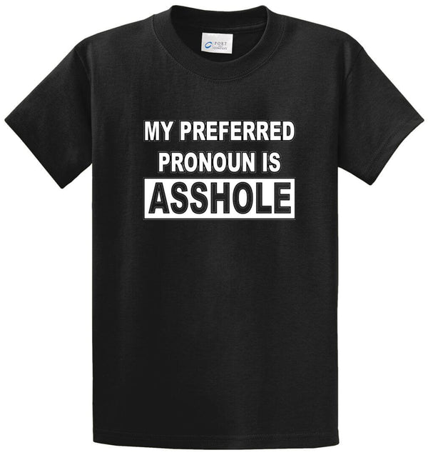 Preferred Pronoun Printed Tee Shirt