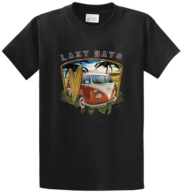 Lazy Days Beach Scene Printed Tee Shirt