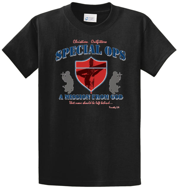 Special Ops Mission From God Printed Tee Shirt