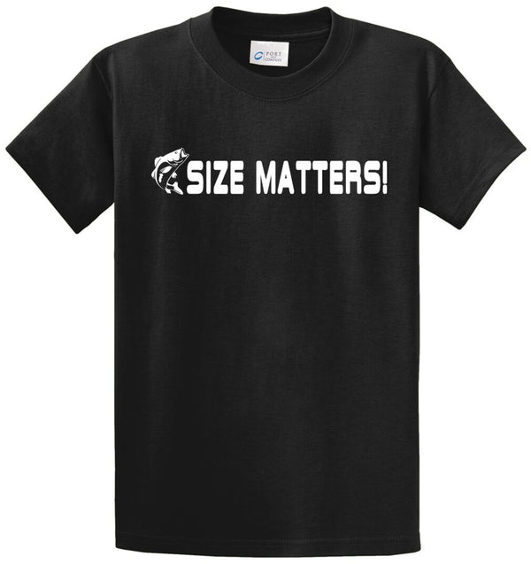 Size Matters With Bass Printed Tee Shirt