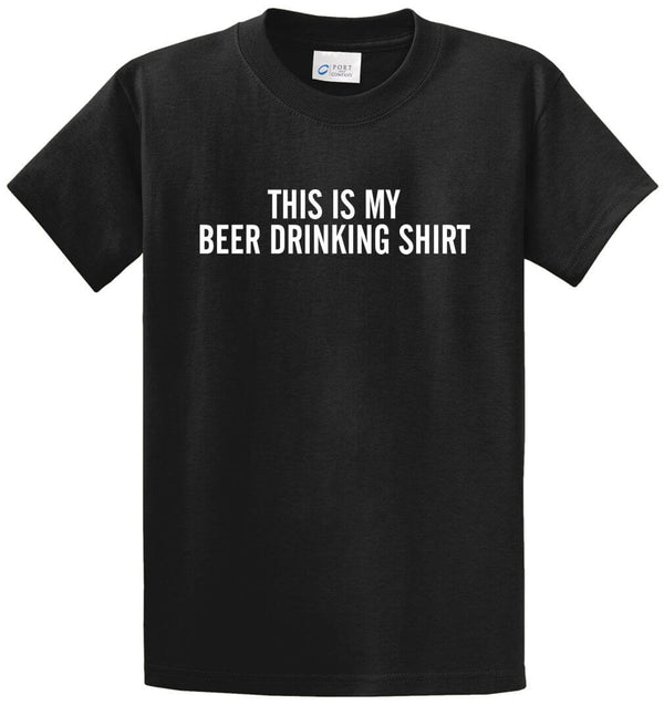 Beer Drinking Shirt Printed Tee Shirt