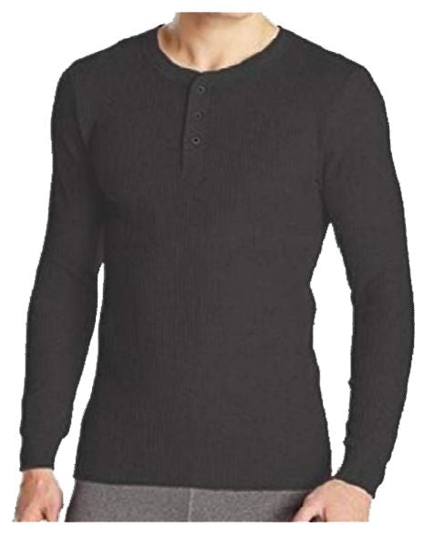 GREYSTONE Big Tall Man Thermal Henley Top-3