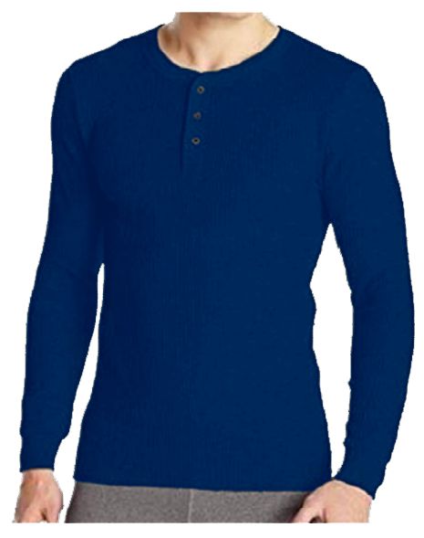 GREYSTONE Big Tall Man Thermal Henley Top-2