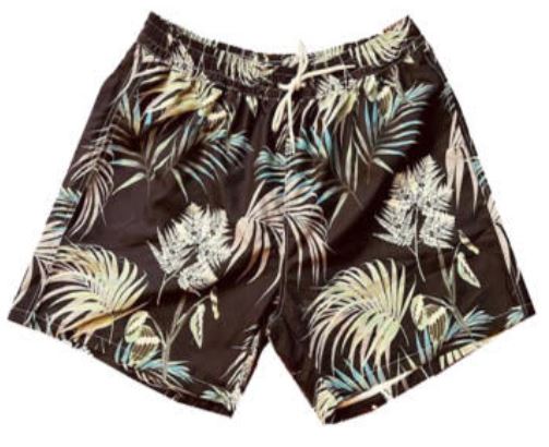 Falcon Bay Big Men's Leaves Patterned Swim Short-1