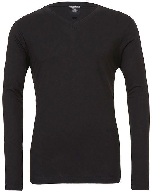 GREYSTONE Big Tall Man Cotton Long Sleeve V-NECK Tee Shirt-1