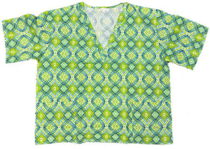 V-Neck Style Printed Scrub Top Closeout