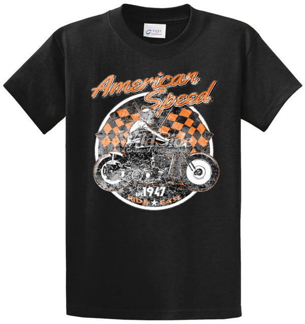 American Speed W/Skeleton Printed Tee Shirt