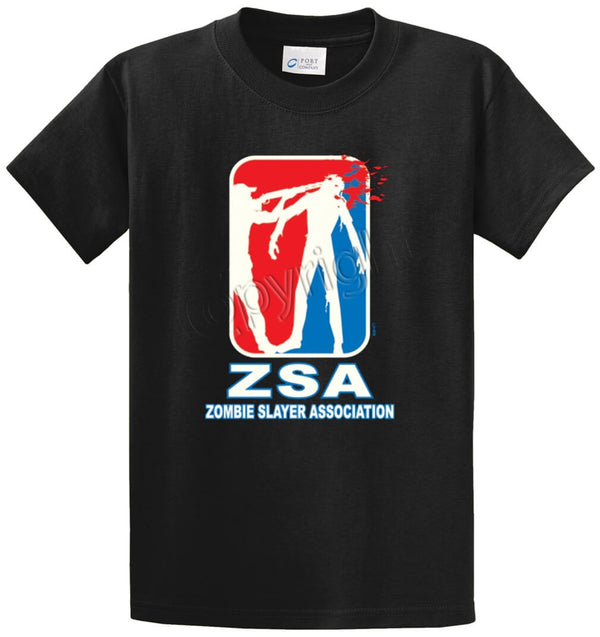 ZSA-Zombie Slayer Association Printed Tee Shirt