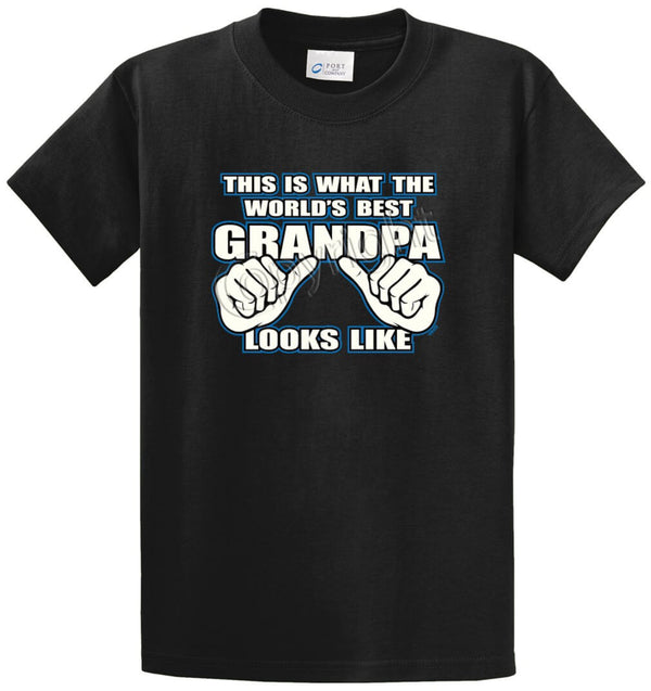 World'S Best Grandpa Looks Like Printed Tee Shirt