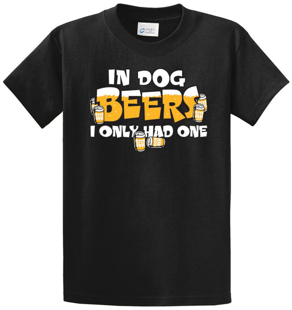 In Dog Beers Printed Tee Shirt
