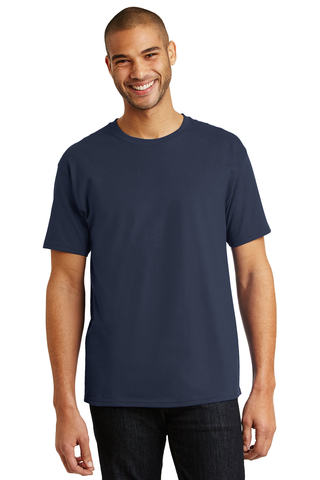 Hanes Heavyweight Cotton Crew Tee Shirt-1