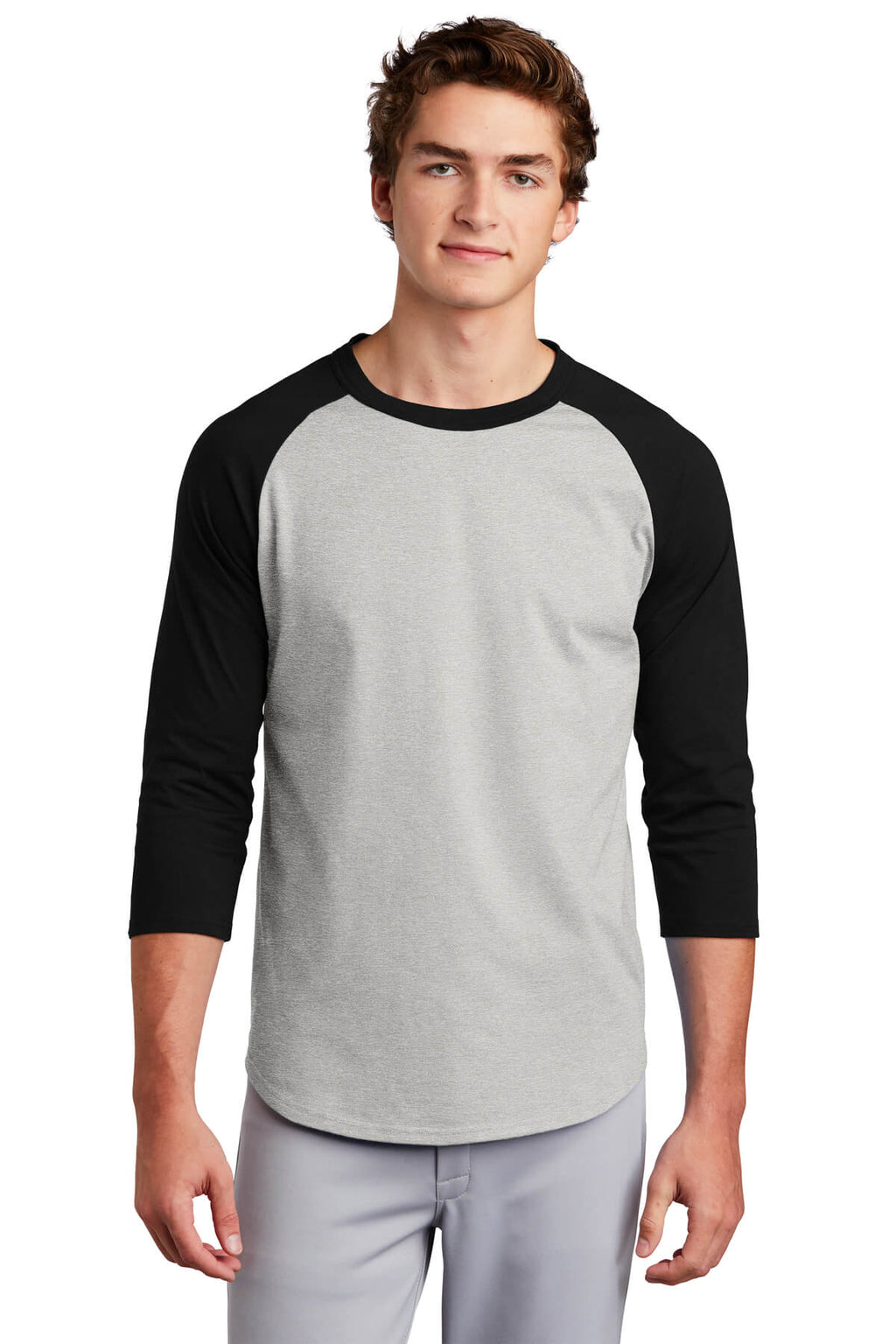 Sport-Tek Colorblock Jersey Baseball Tee Shirt-1