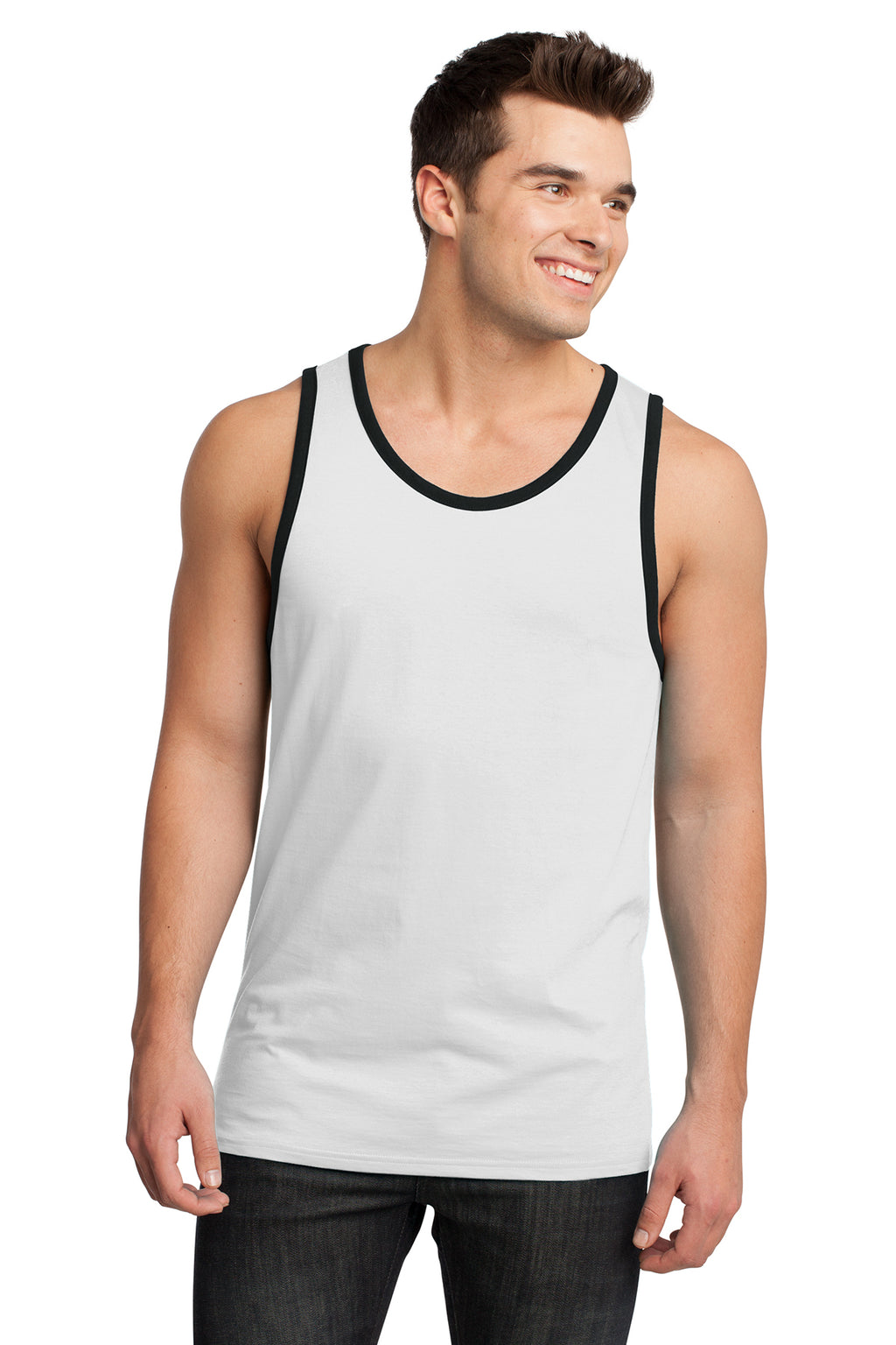 100% Cotton Ringer Tank Top Closeout-1