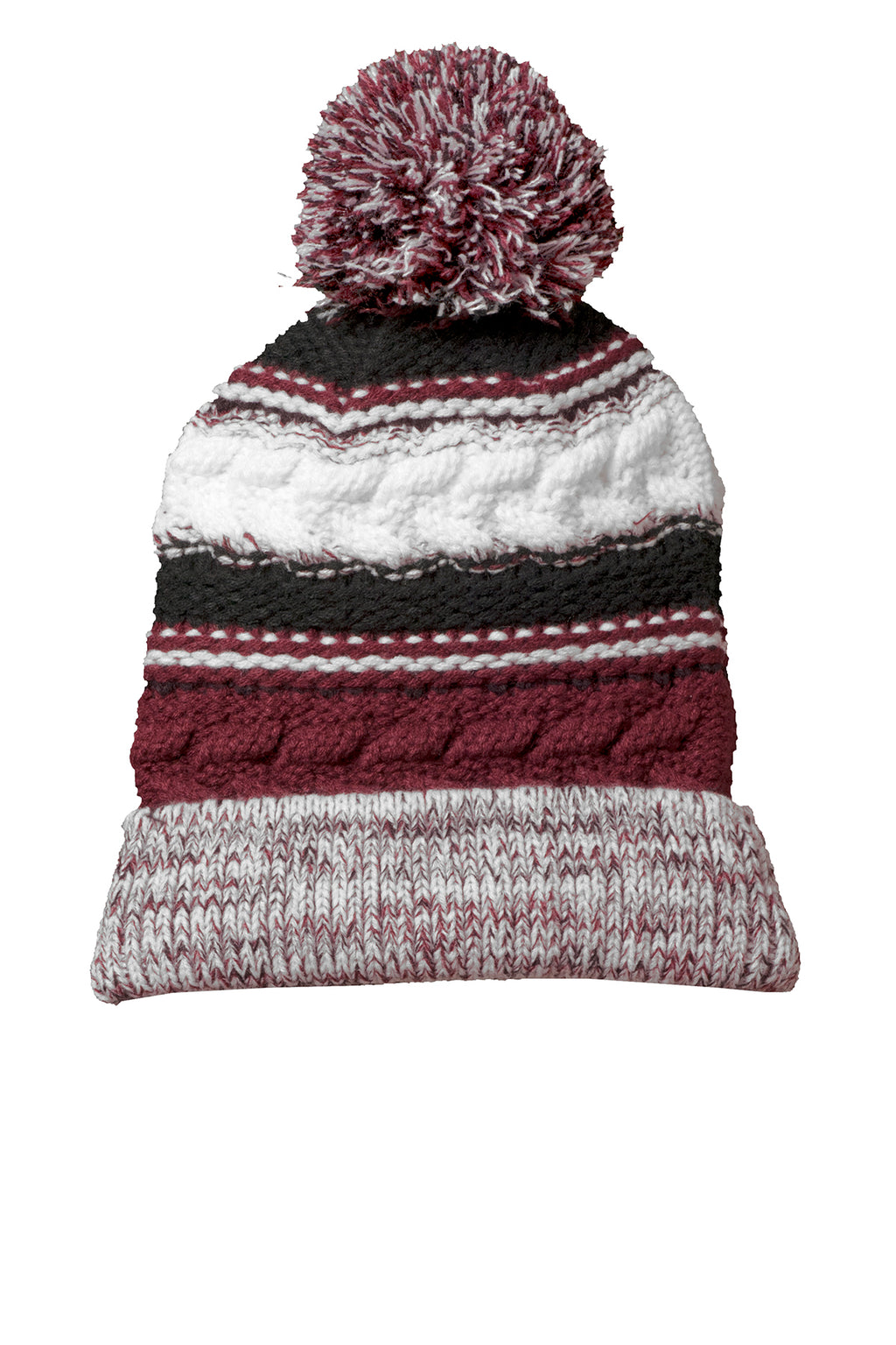 Sport-Tek Multicolor Pom Pom Beanie-3