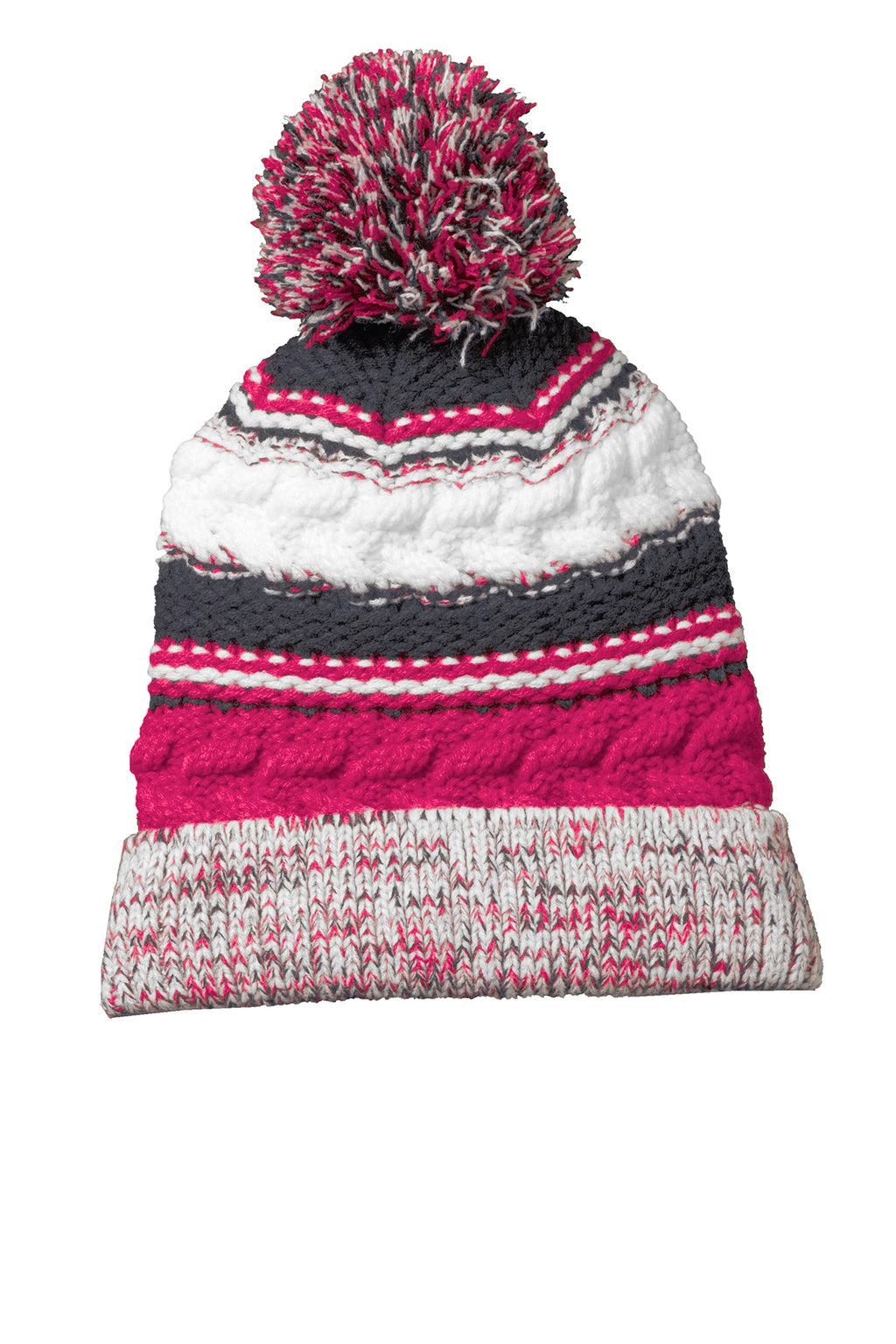 Sport-Tek Multicolor Pom Pom Beanie-4