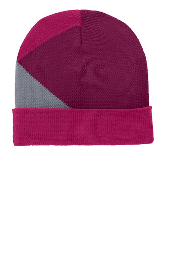 Port Authority Cuffed Colorblock Beanie-2