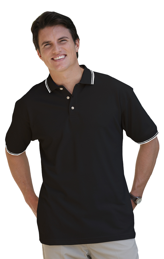 Blue Generation Men's Tipped "Superblend" Pique Polo-12