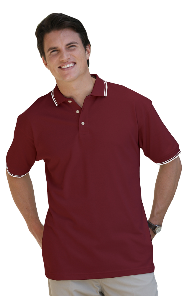 Blue Generation Men's Tipped "Superblend" Pique Polo