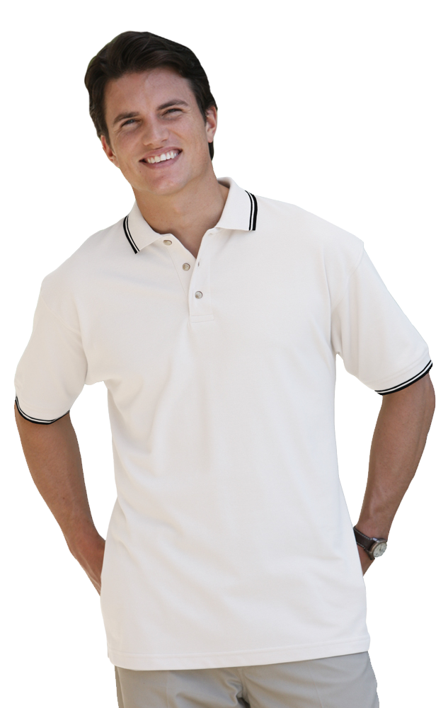 Blue Generation Men's Tipped "Superblend" Pique Polo-10