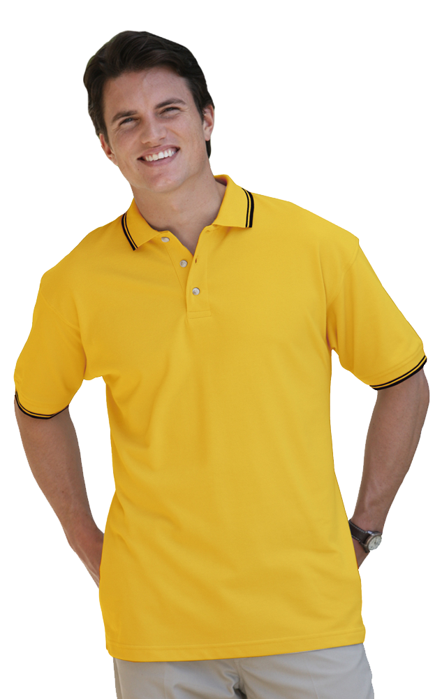 Blue Generation Men's Tipped "Superblend" Pique Polo-11