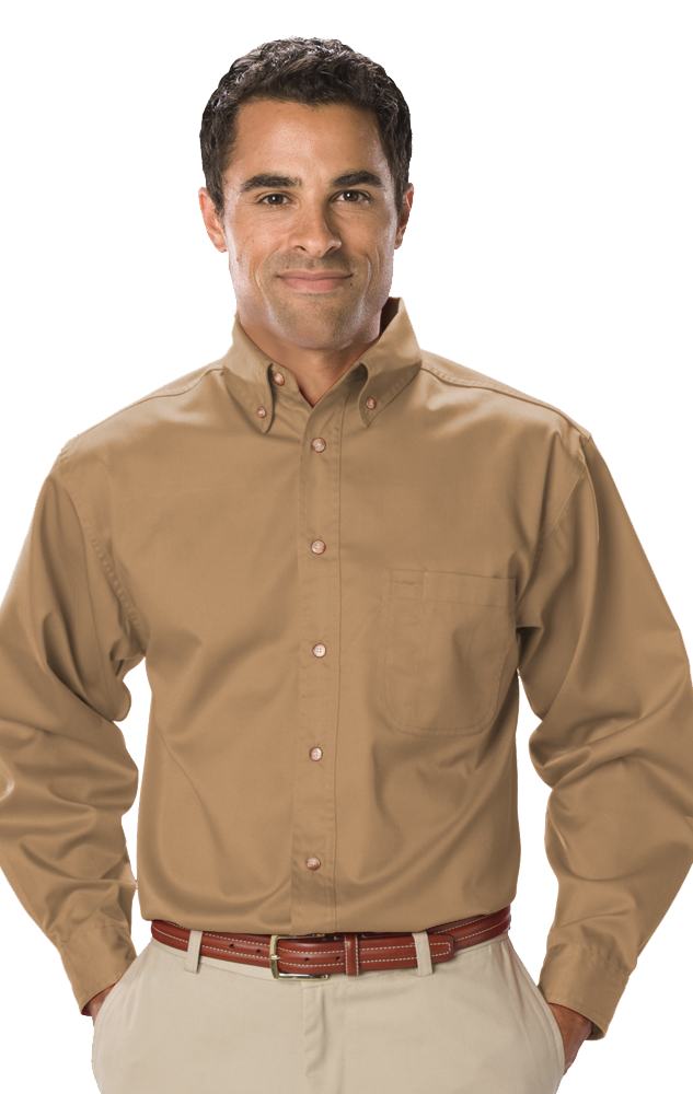 Blue Generation Men's TALL Long Sleeve Teflon Treated Twill Shirt