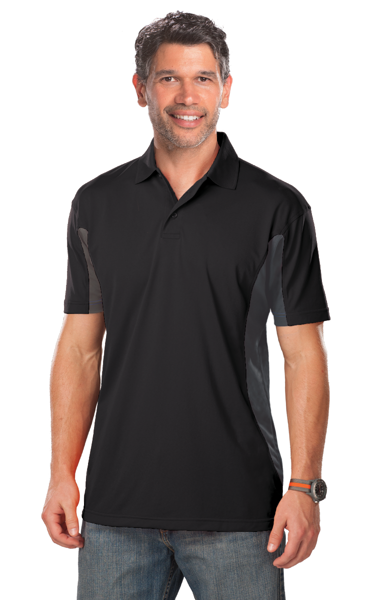 Blue Generation Men's Poly Colorblock Polo-2