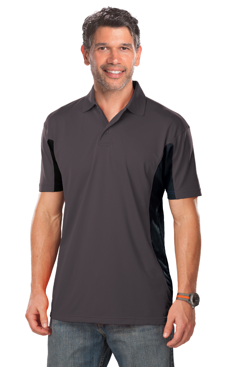 Blue Generation Men's Poly Colorblock Polo-3