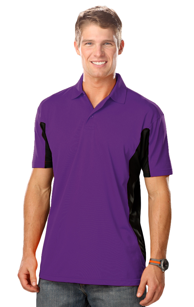 Blue Generation Men's Poly Colorblock Polo-4