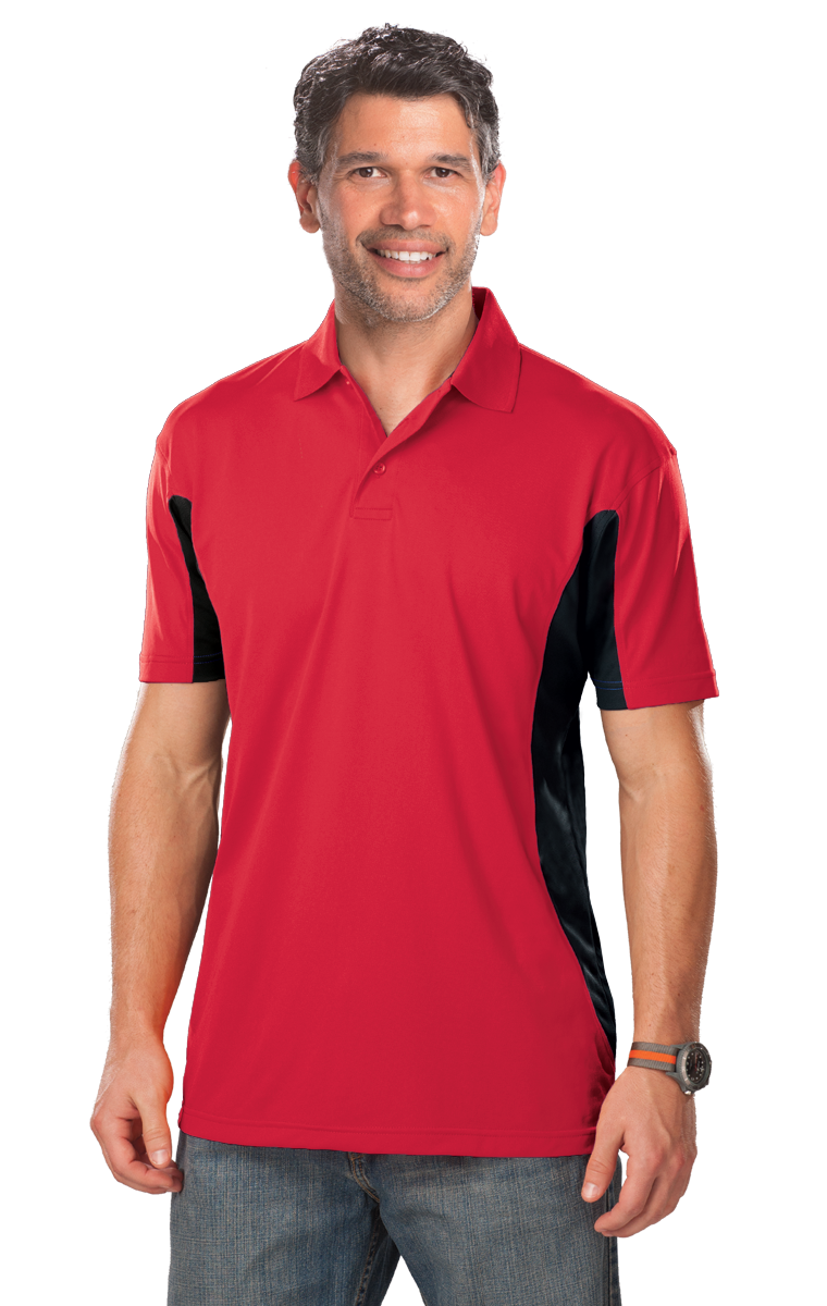 Blue Generation Men's Poly Colorblock Polo-5