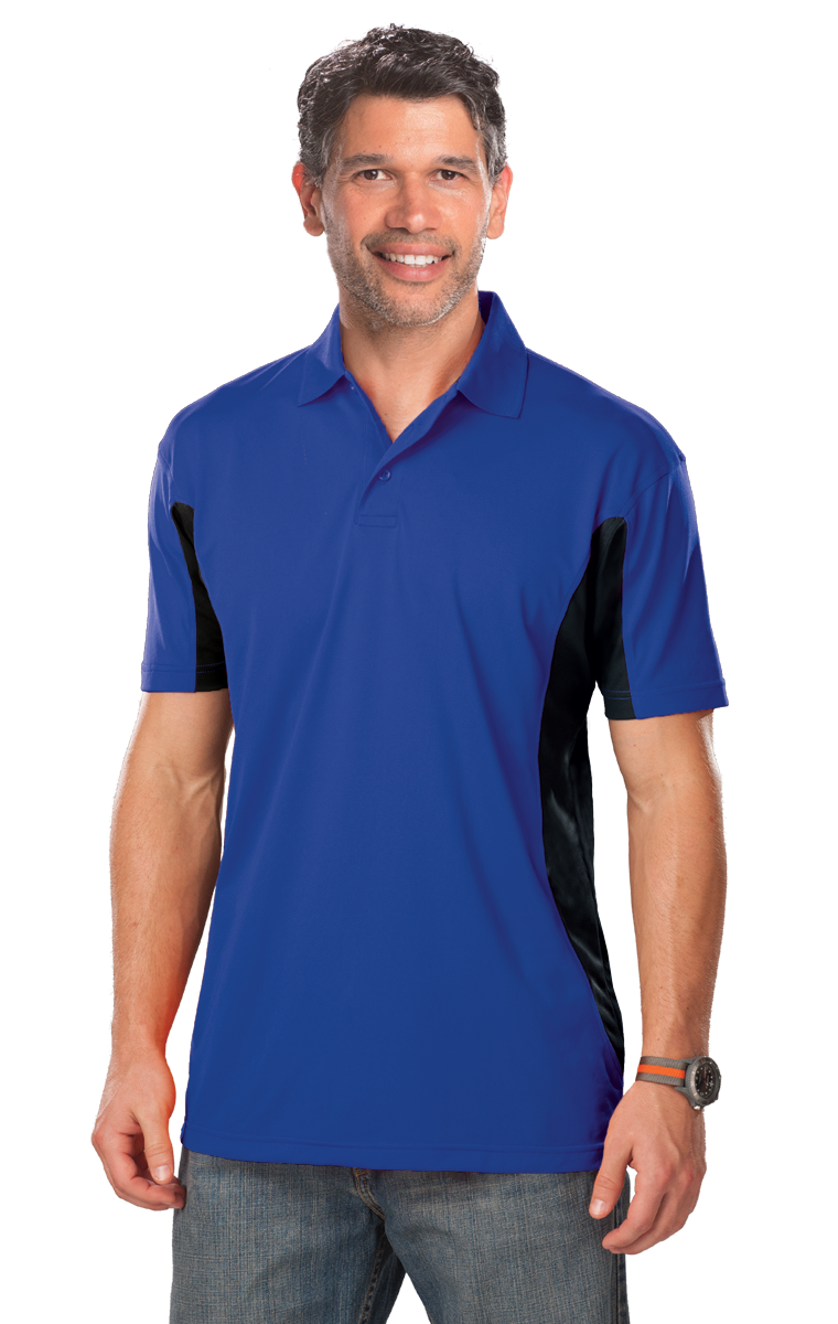 Blue Generation Men's Poly Colorblock Polo-6